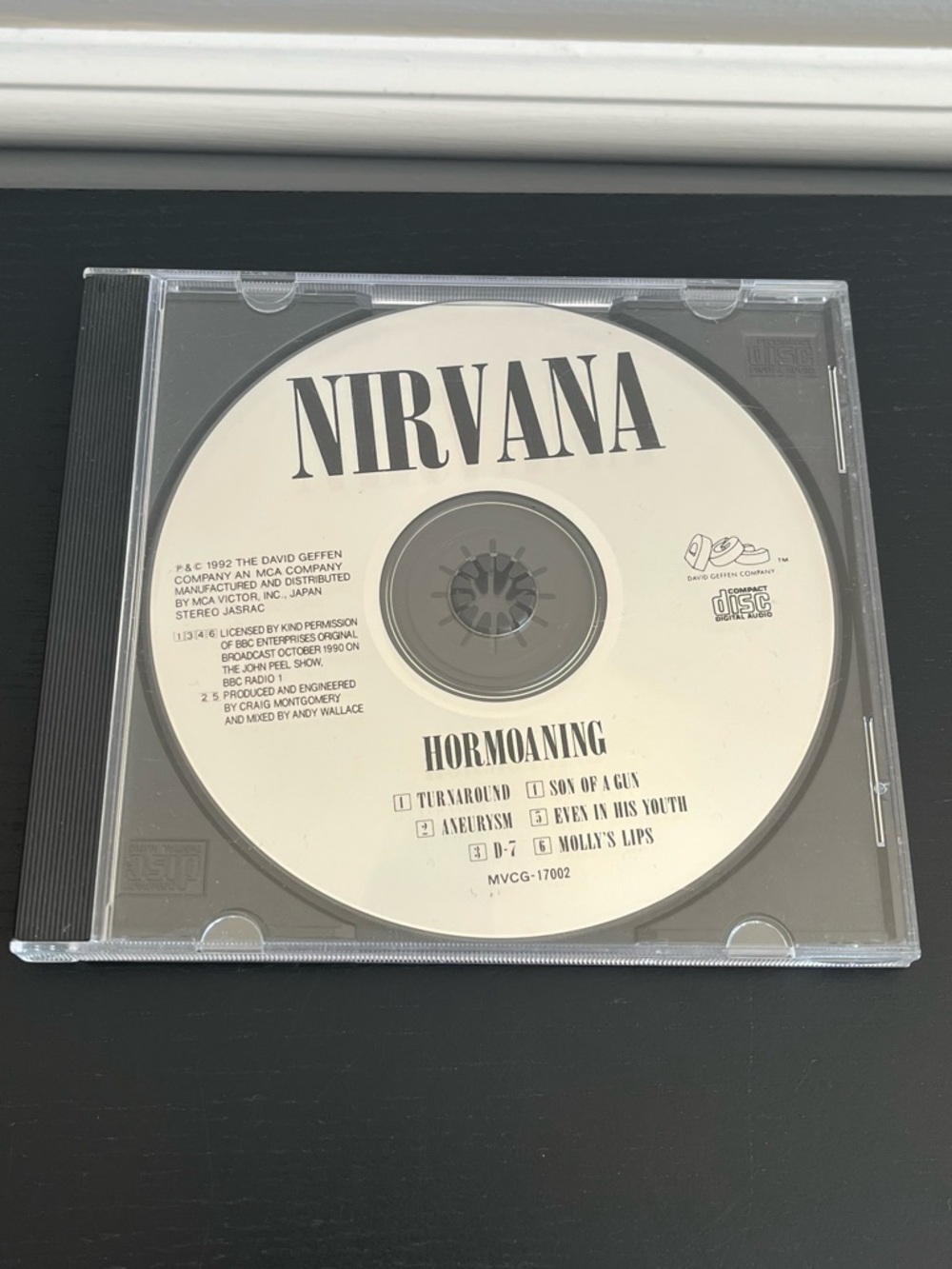 Nirvana Hormoaning CD EP 1992 Japan David Geffen - Disc Only